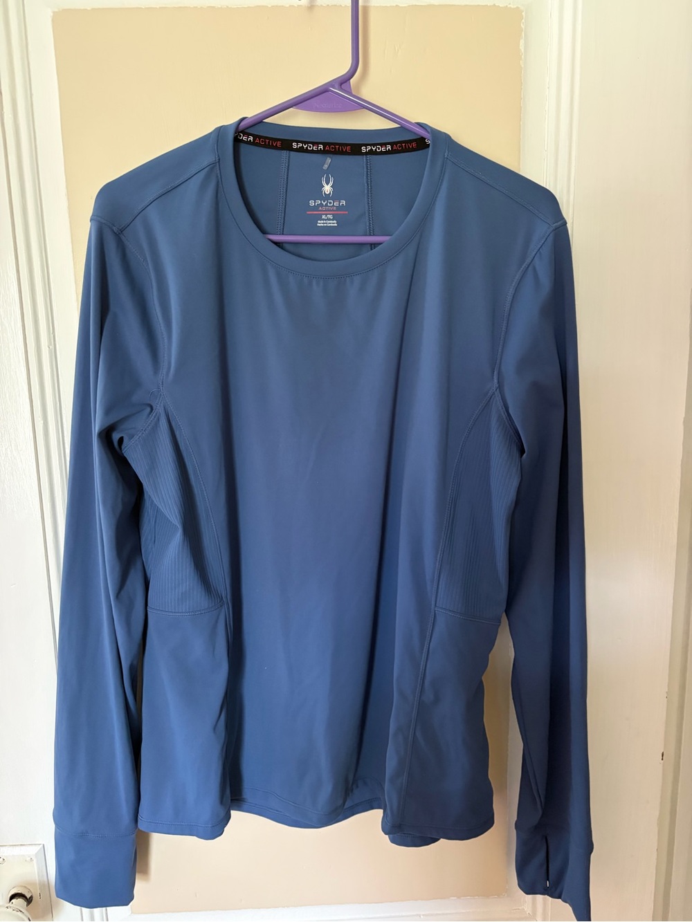 Spyder Women's Long Sleeve Athletic Top in Slate Blue